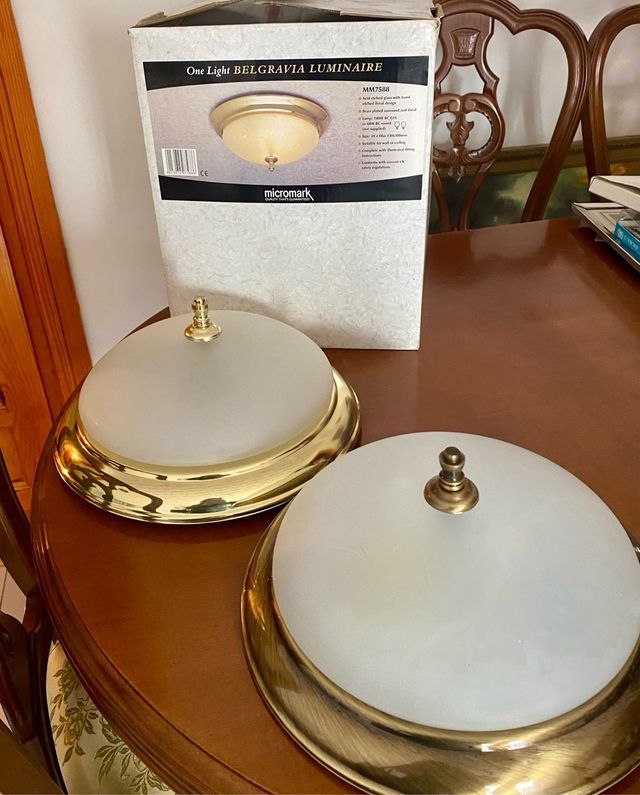 2 Plafones de Techo Micromark Dorados