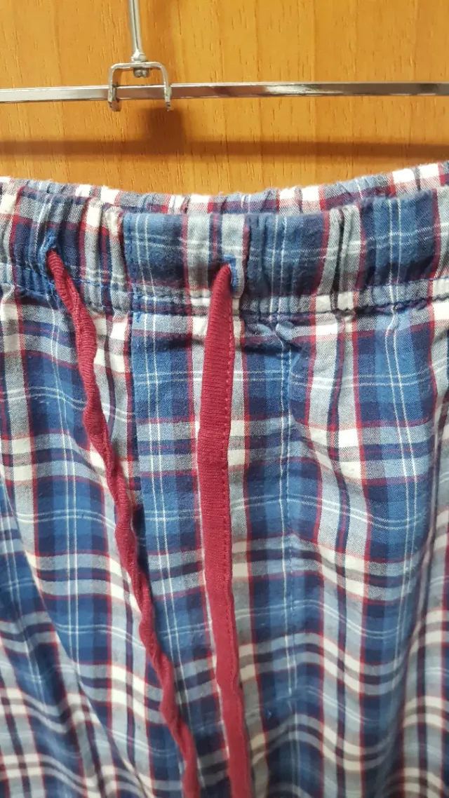 Pantalón pijama cuadros azul talla S