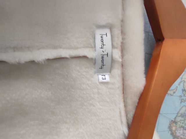 Abrigo largo antelina beige/marrón Talla S/M