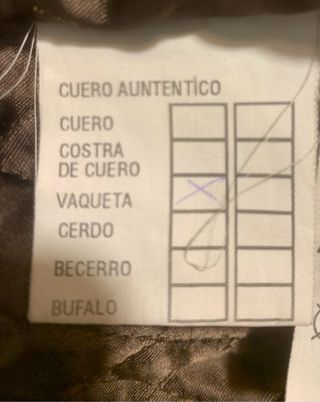 Cazadora Piel Marrón Talla L