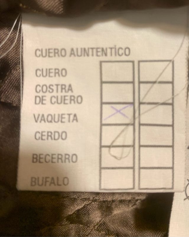 Cazadora Piel Marrón Talla L