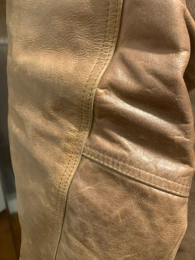 Cazadora Piel Marrón Talla L