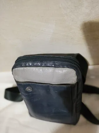 Borsello Piquadro Pelle Blu/Grigio