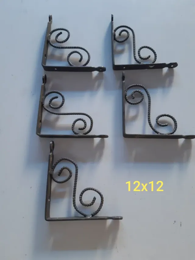 Esquadros de forja decorativos (5 unidades)