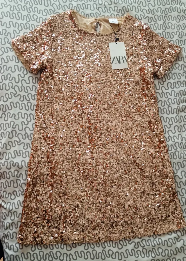 Vestido niña lentejuelas Zara Nuevo