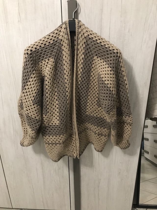 Cardigan uncinetto donna taglia unica