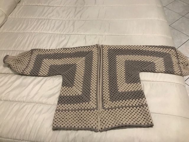 Cardigan uncinetto donna taglia unica