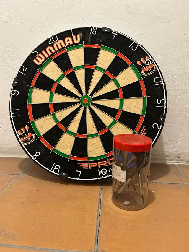 Diana de dardos Winmau y set de dardos
