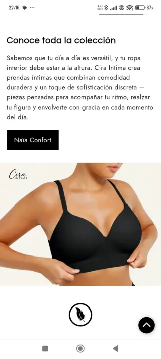 Sujetador Cira Intima blanco talla xl