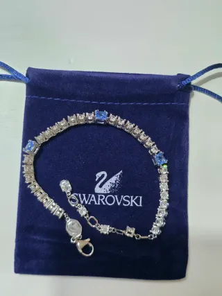 Pulsera Swarovski Matrix Azul y Plateada