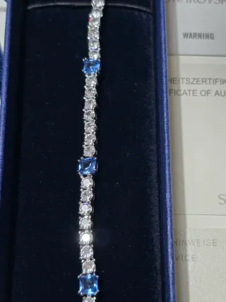 Pulsera Swarovski Matrix Azul y Plateada