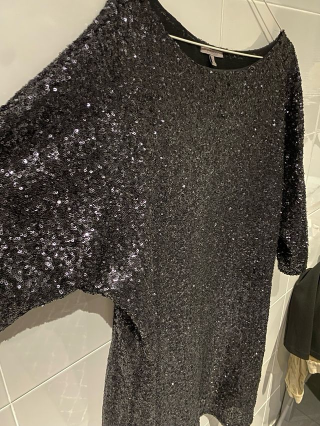 Vestido negro lentejuelas