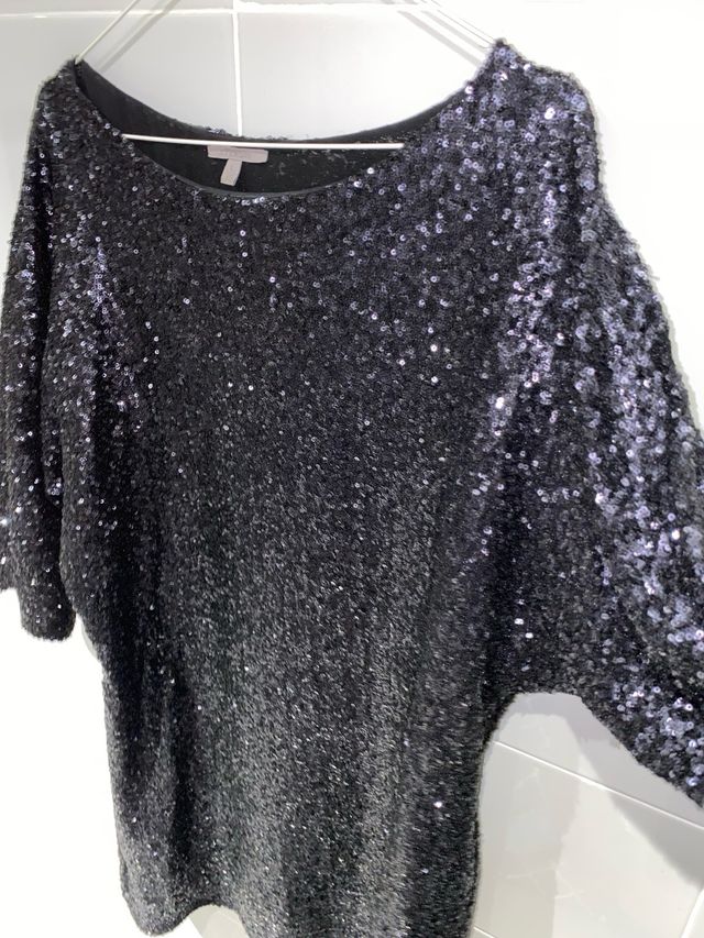 Vestido negro lentejuelas