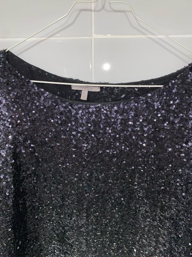 Vestido negro lentejuelas