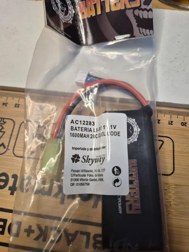 Batería Li-Po 11.1V 1600mAh 20C Airsoft