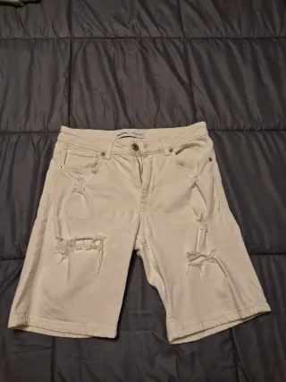 Bershka Vaqueros Blancos Rotos Talla 36