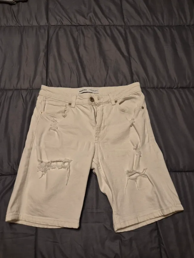 Bershka Vaqueros Blancos Rotos Talla 36
