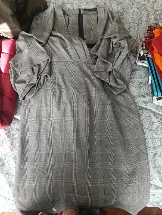 Abrigo Zara Blanco Talla M