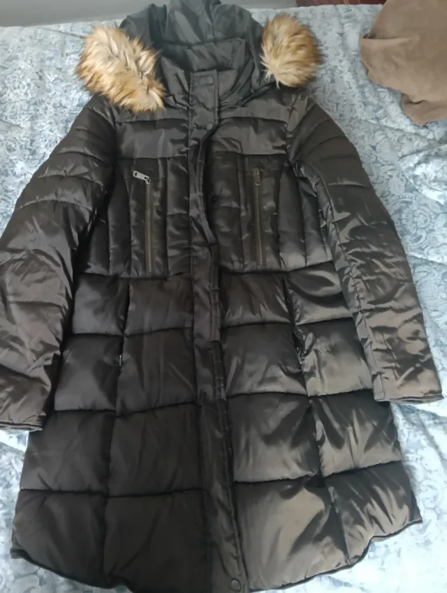 Abrigo Zara Blanco Talla M