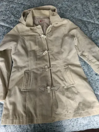 Abrigo Zara Blanco Talla M