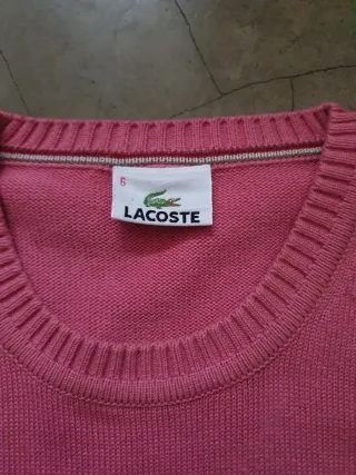 Camisola Lacoste malha fina rosa