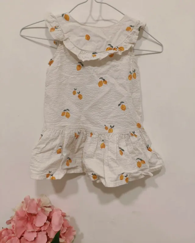 Vestido bebé estampado limones