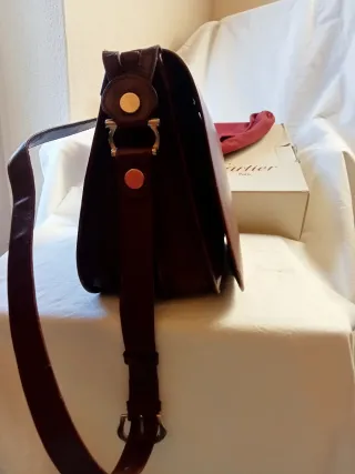 Borsa Cartier in pelle borgogna