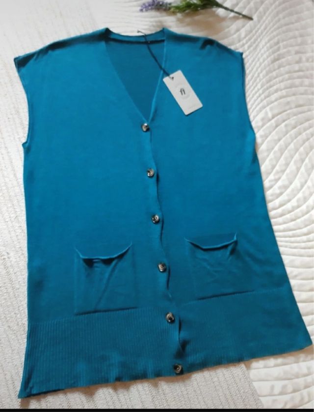 Chaleco de punto sin mangas