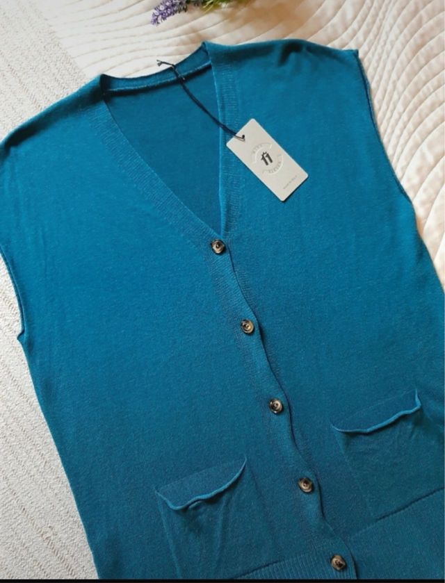 Chaleco de punto sin mangas