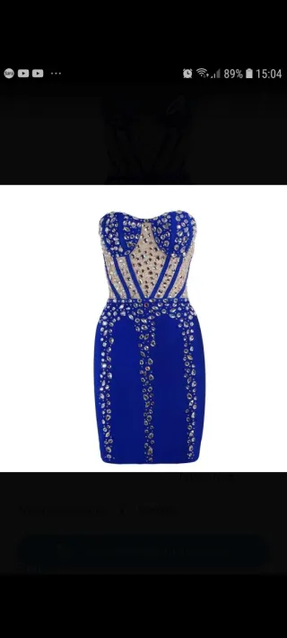 Vestido de fiesta con pedrería