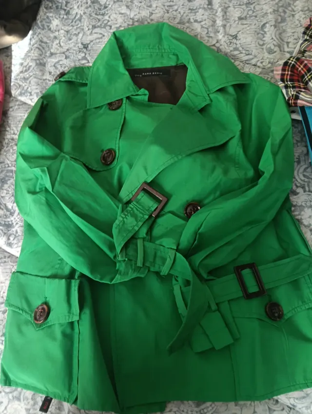 Chaqueta Zara Basic Verde