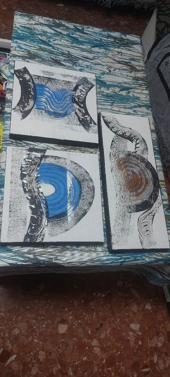 Set 3 cuadros abstractos