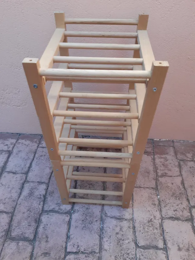 Suporte de vinho em madeira