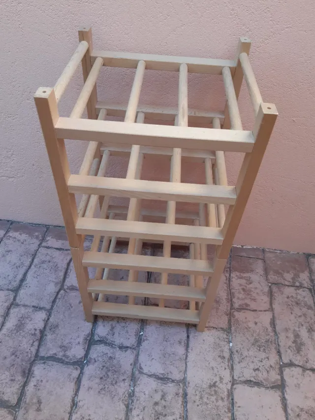 Suporte de vinho em madeira