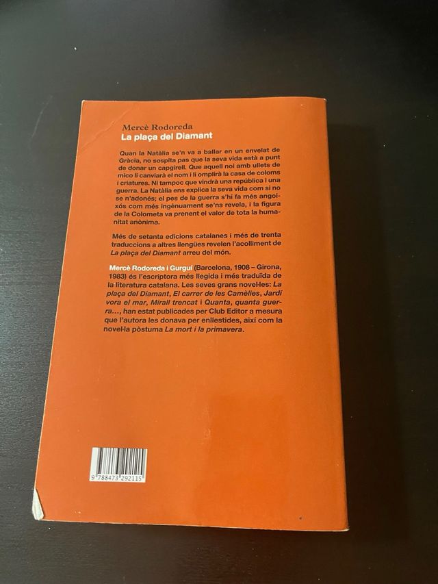 La plaça del Diamant-Merçè Rodoreda