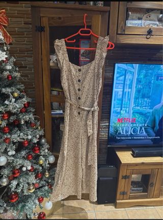 Mono largo lunares beige talla L