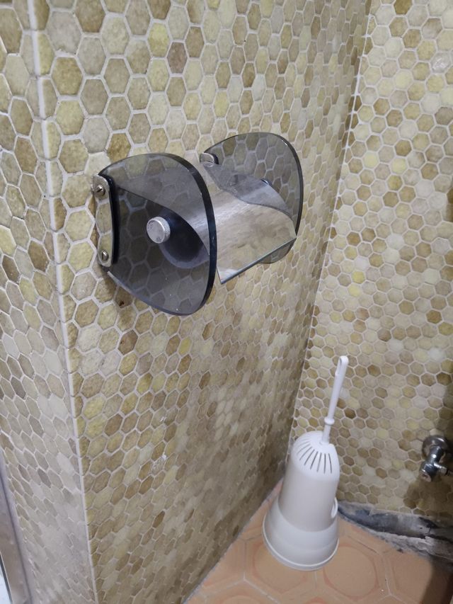 Conjunto baño vintage cristal y metal