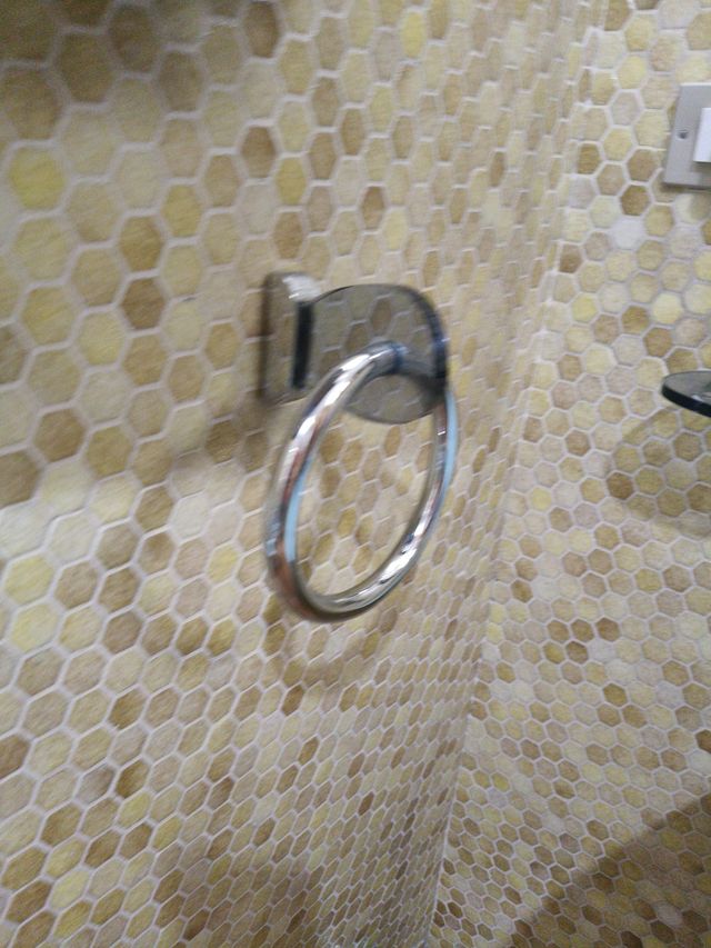 Conjunto baño vintage cristal y metal