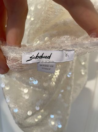 Top lentejuelas blanco