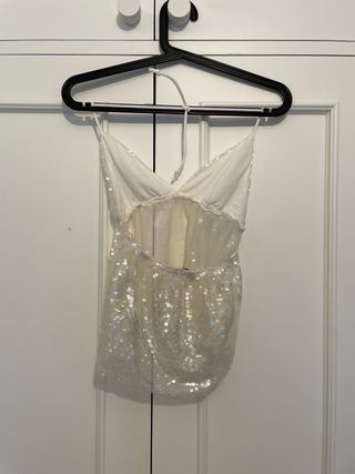 Top lentejuelas blanco