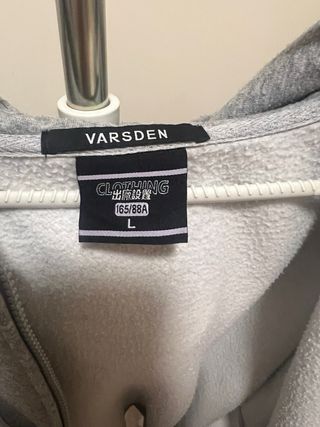 Sudadera VARS DEN gris con cremallera
