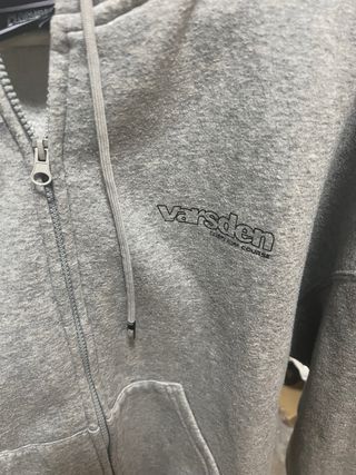 Sudadera VARS DEN gris con cremallera