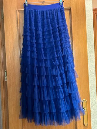 Maxifalda tul azul Klein talla única