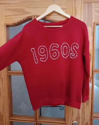 Sudadera Roja 1960s Talla M