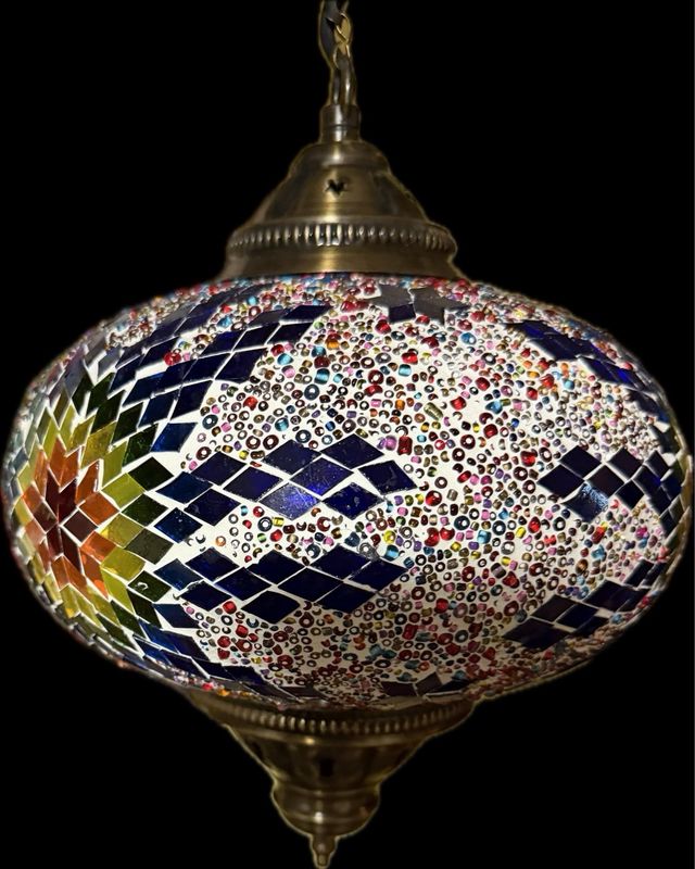 Lámpara colgante de mosaico