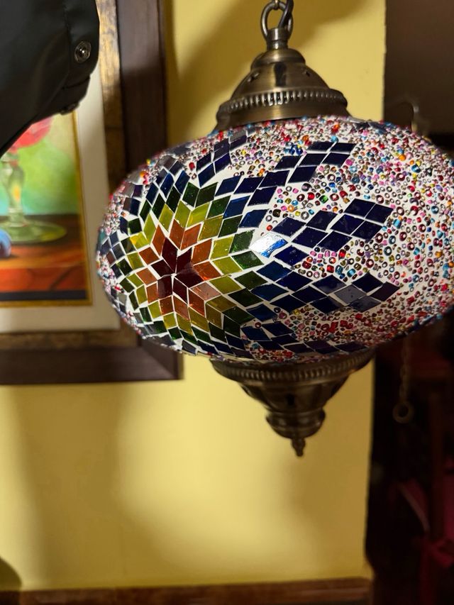 Lámpara colgante de mosaico