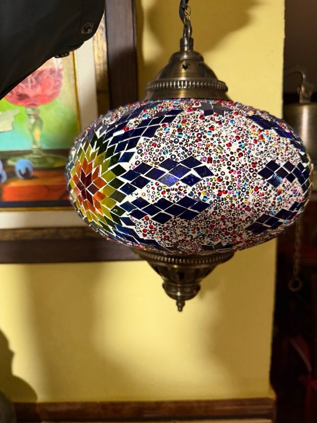 Lámpara colgante de mosaico