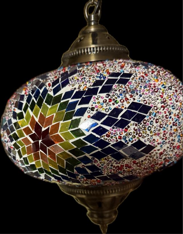Lámpara colgante de mosaico
