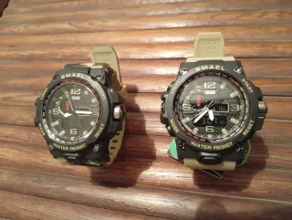 2x Relojes Deportivos SMAEL Negro Verde Militar