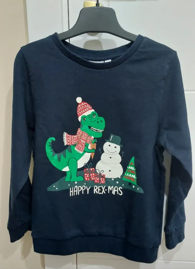 Jersey Navidad Rex Dinosaurio Niño 6 años